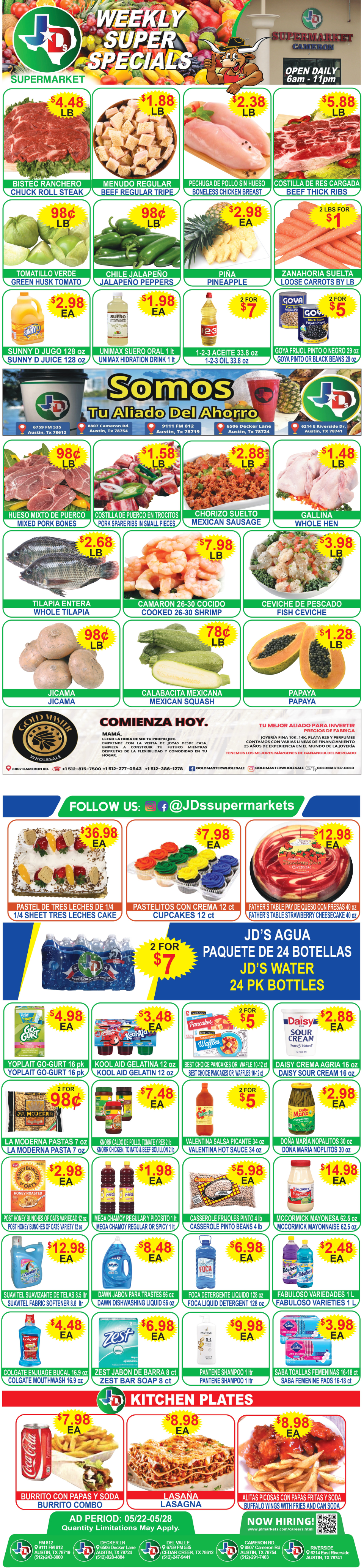 JD's Supermarkets Instore Ad - Page 1
